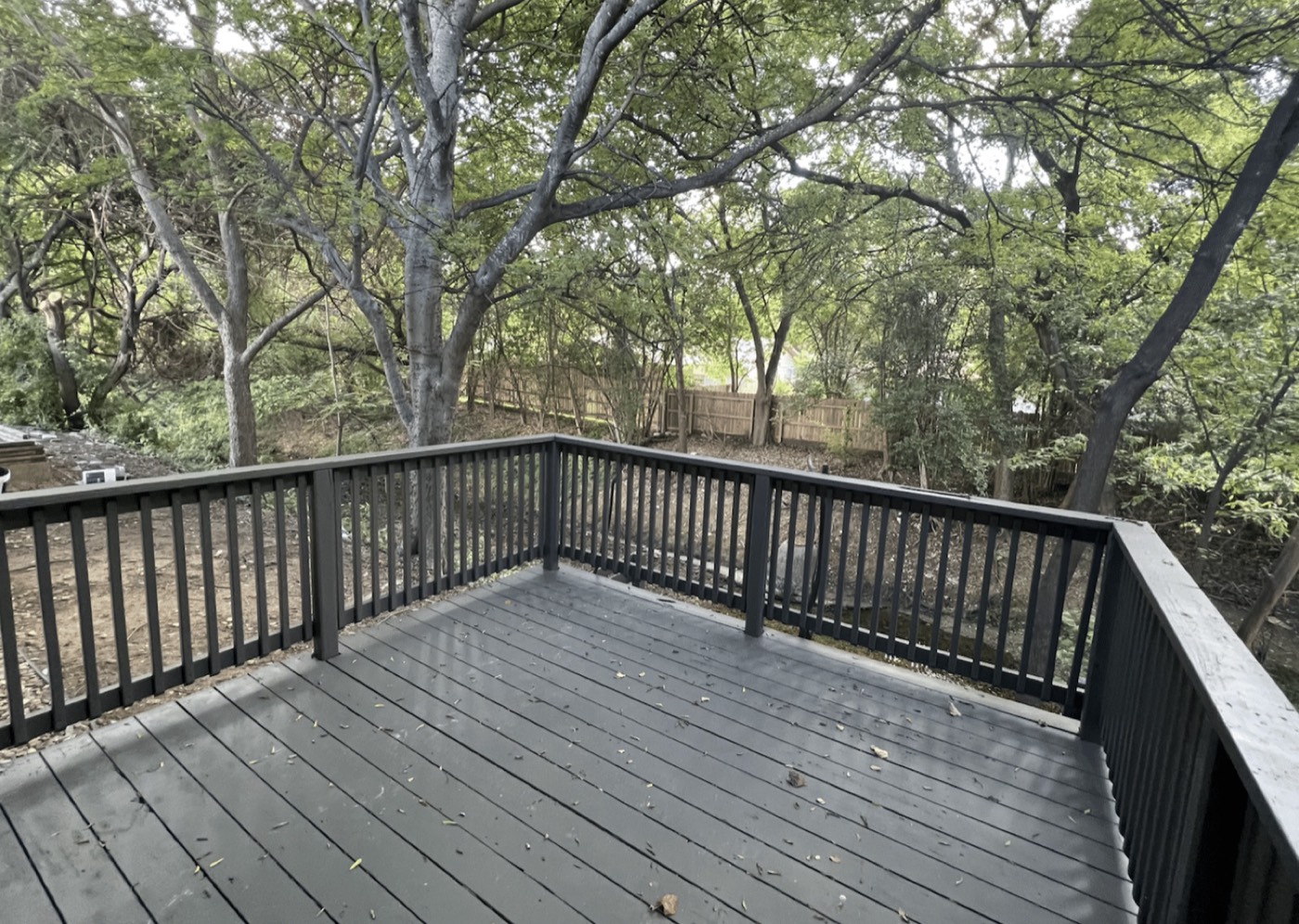 Community deck overlooking Shoal Creek